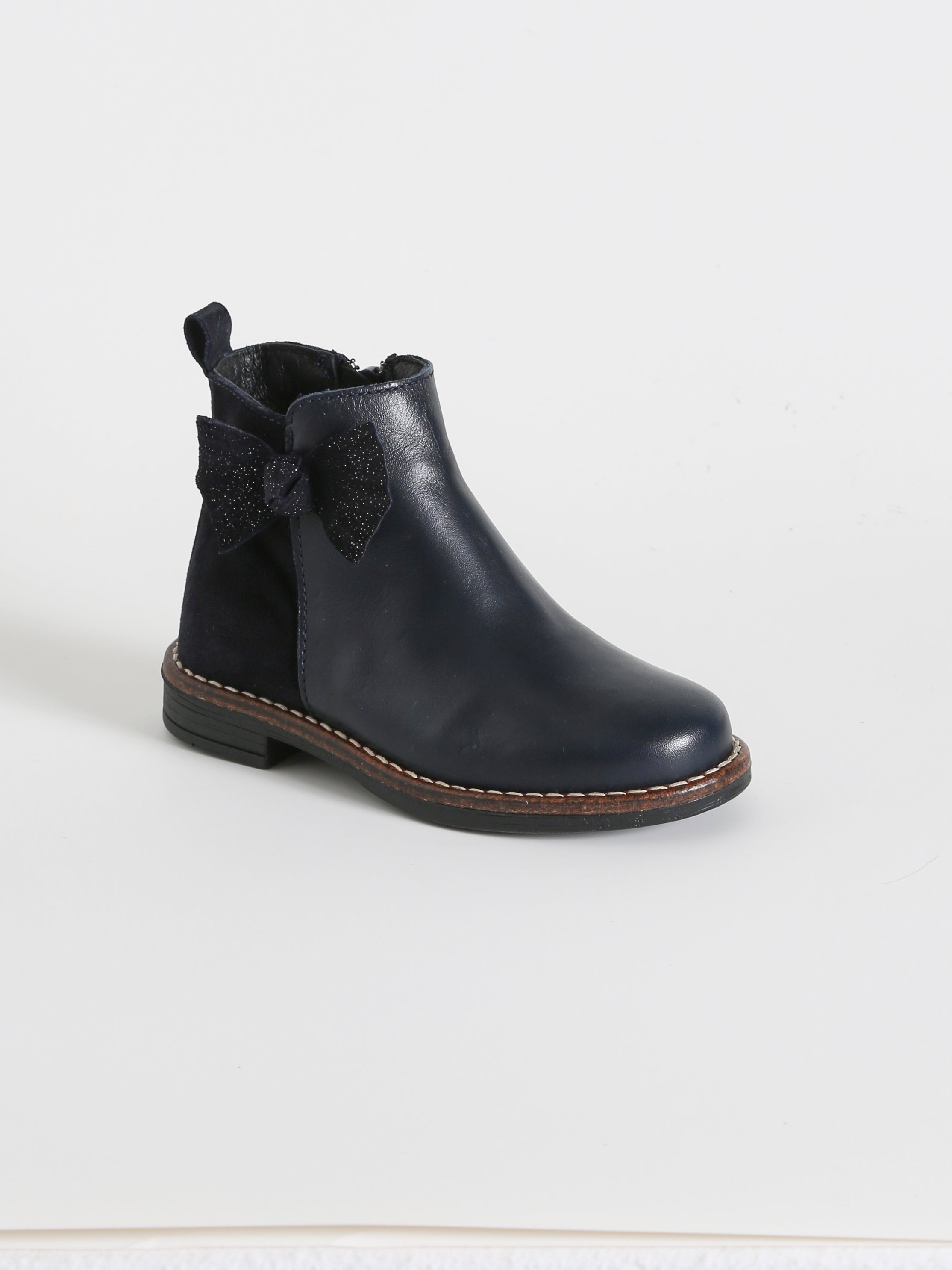 Boots noeud Fille en cuir