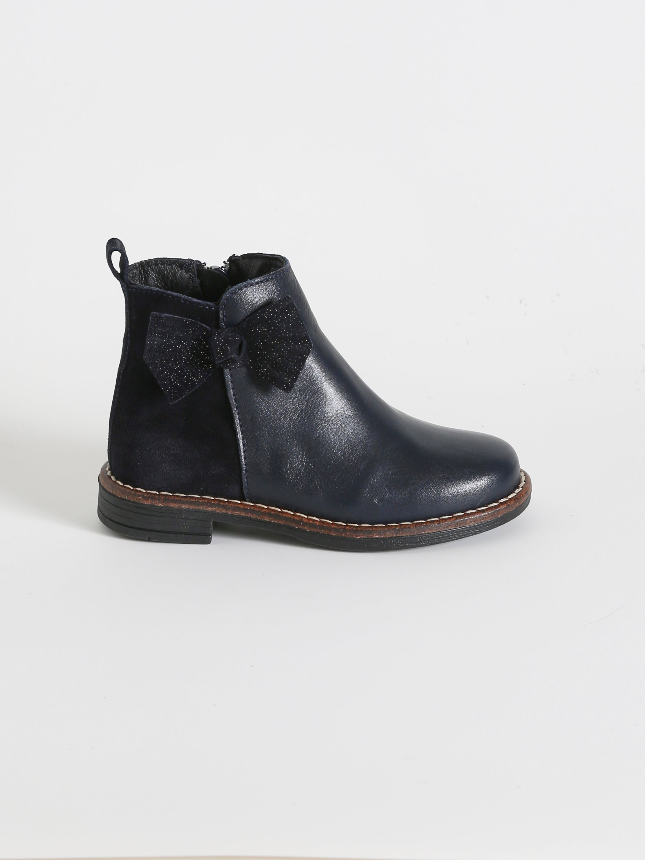 Boots noeud Fille en cuir