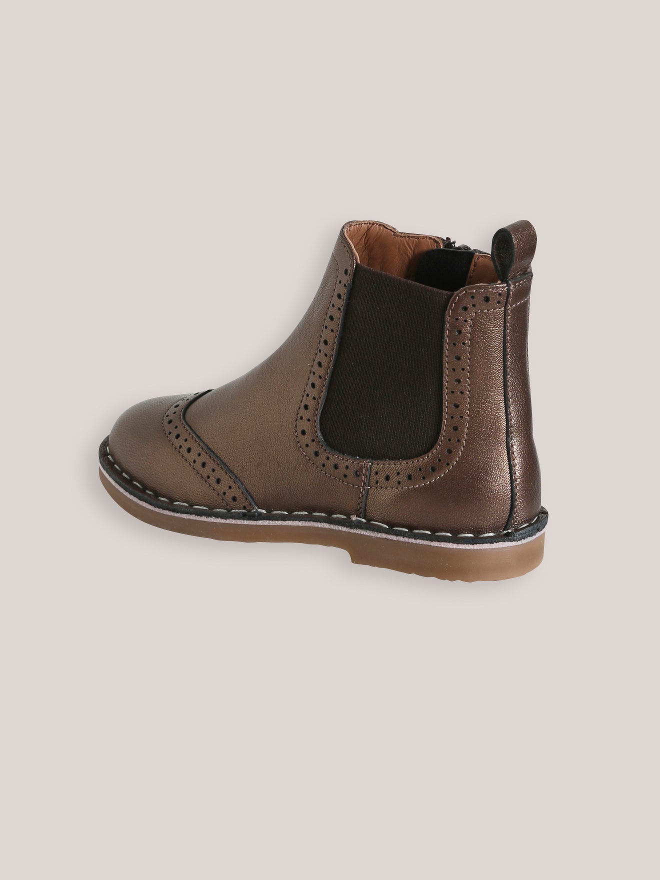 Boots bout fleuri Fille en cuir