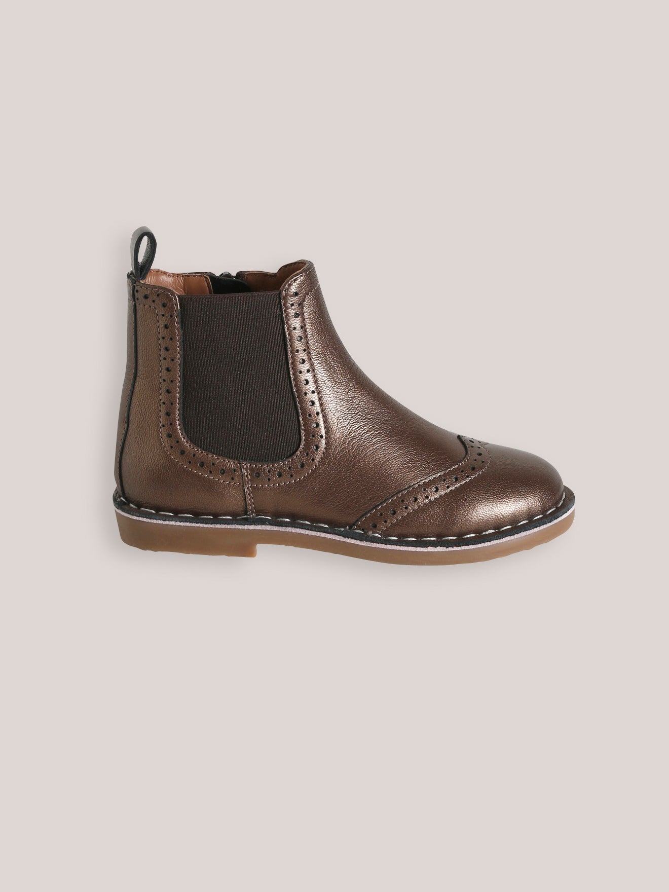 Boots bout fleuri Fille en cuir