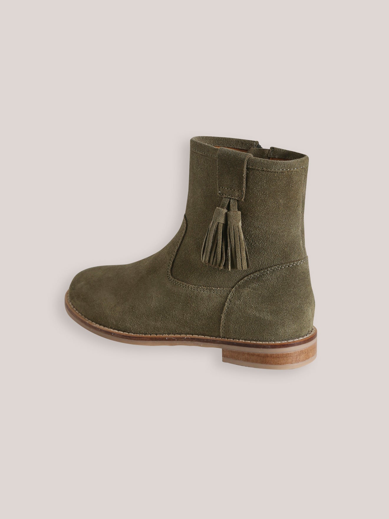 Boots pompons en cuir Fille