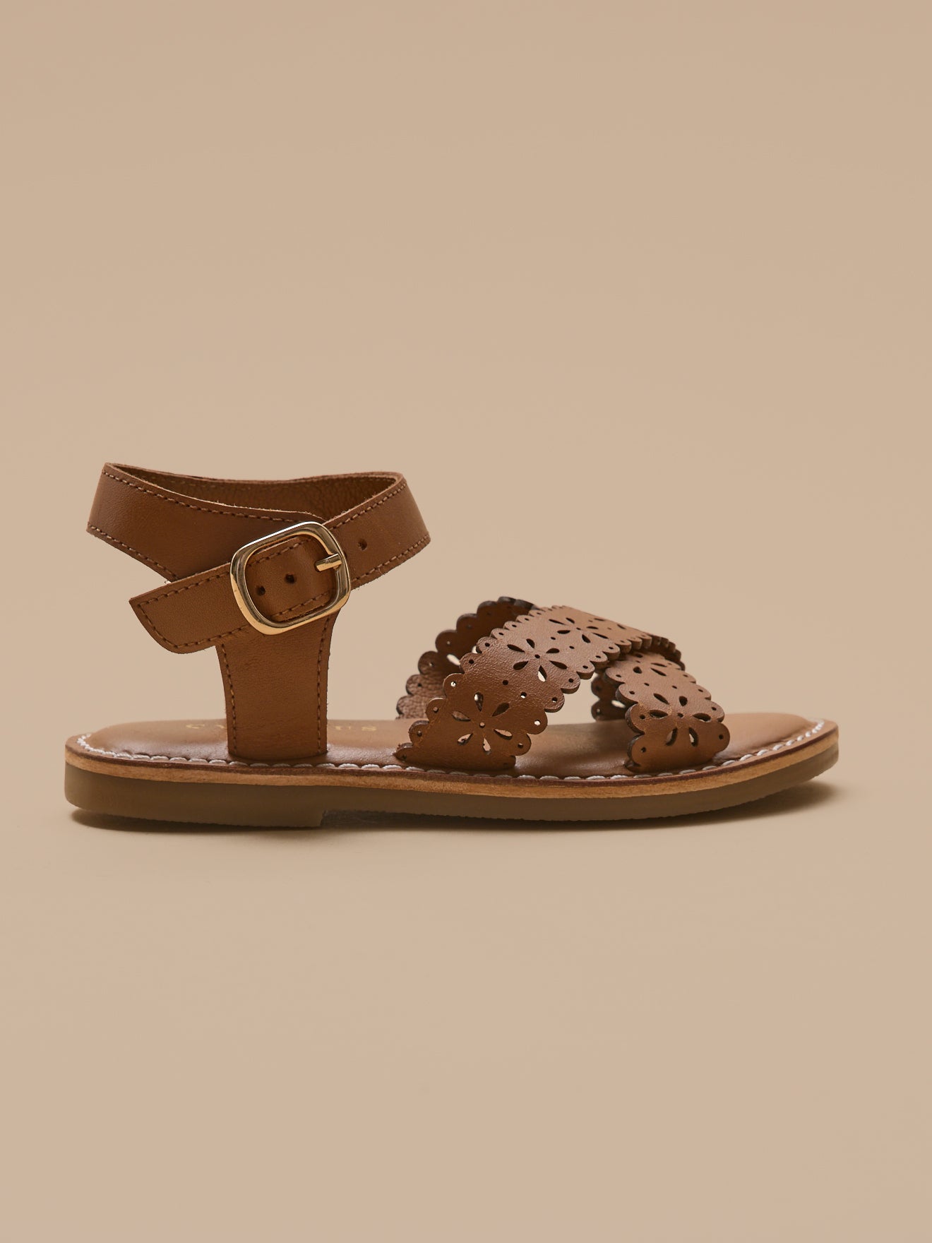 Sandales perforées Fille en cuir