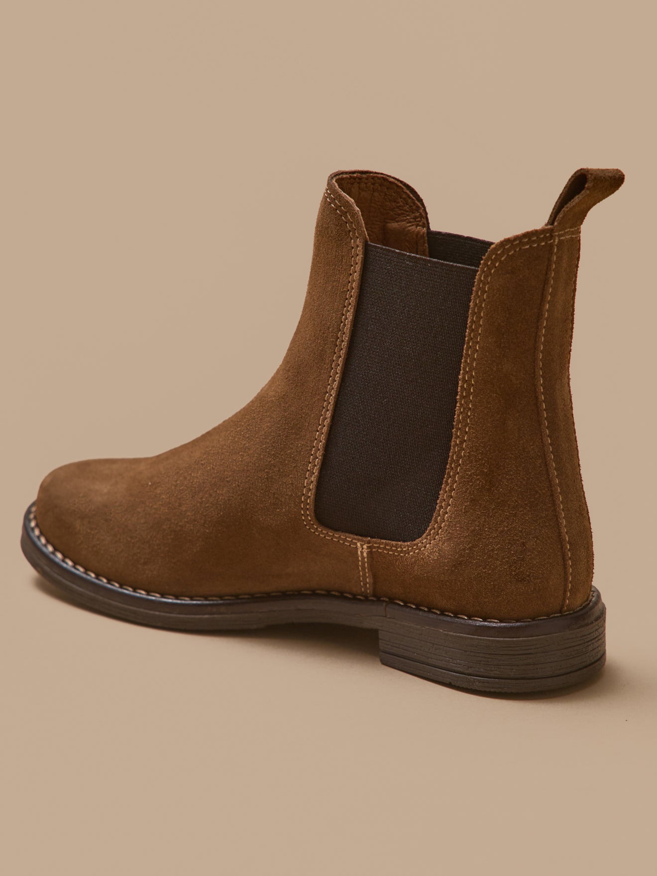 Boots chelsea cuir suédé fille