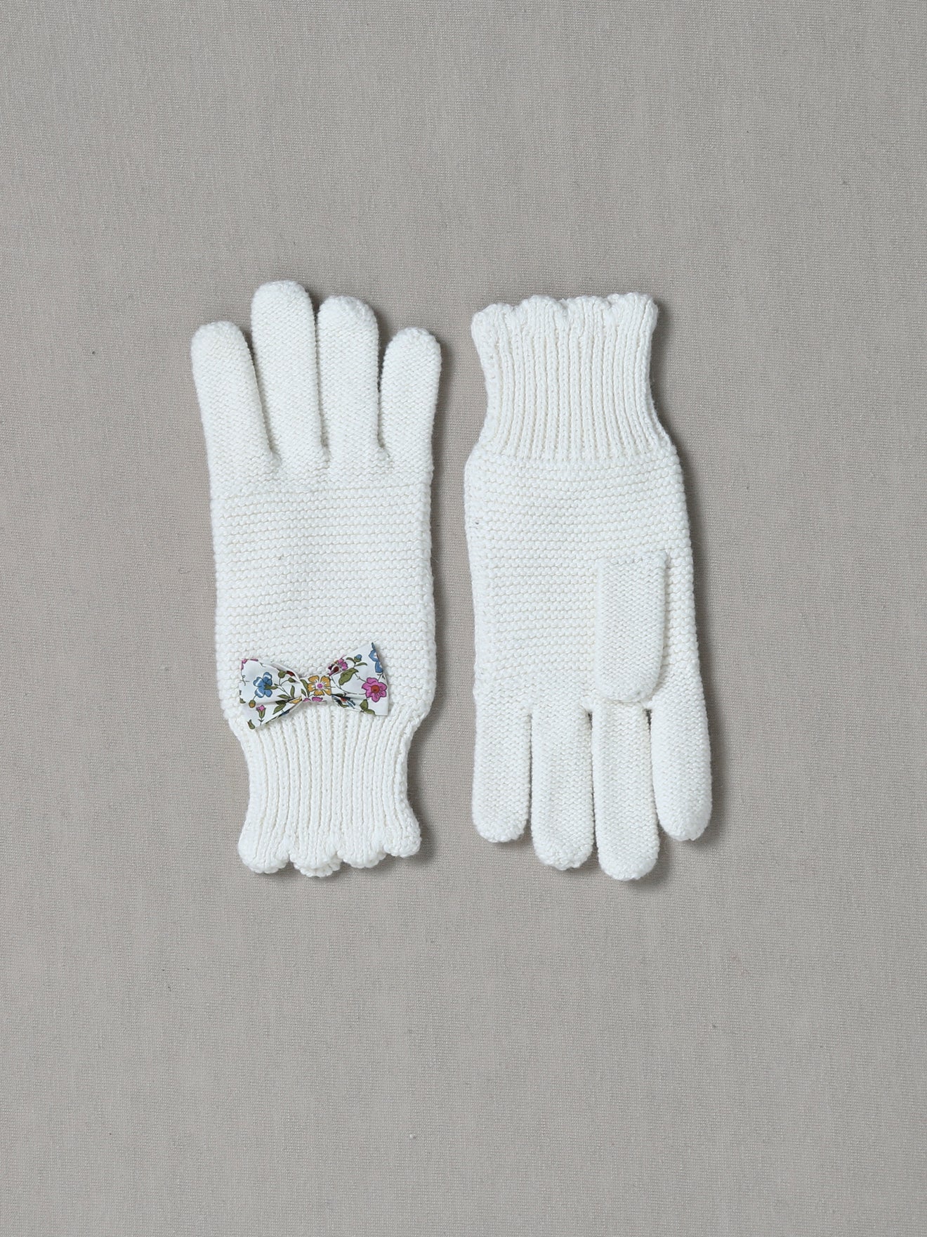 Gants Fille noeud en tissu Liberty