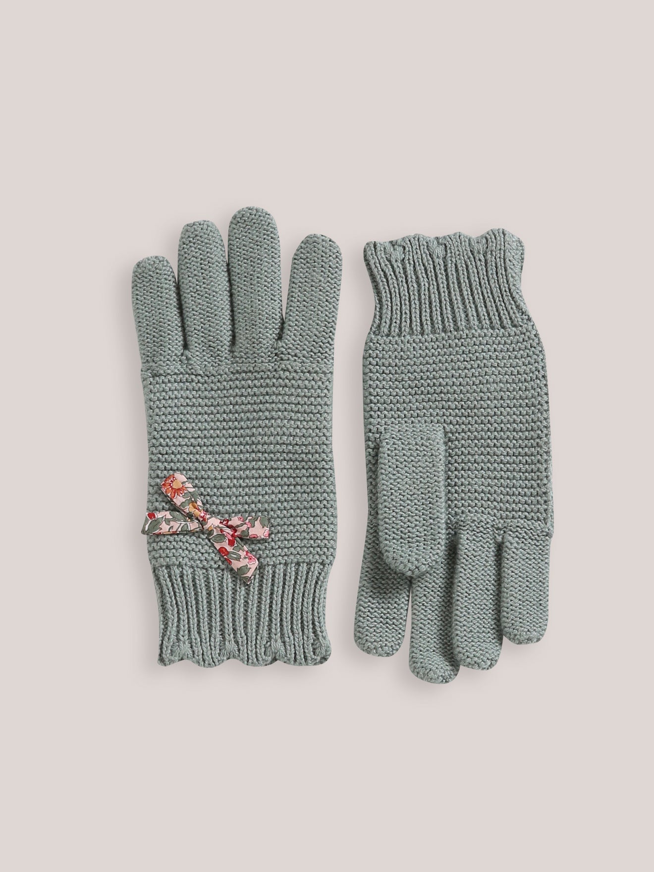 Gants Fille noeud en tissu Liberty