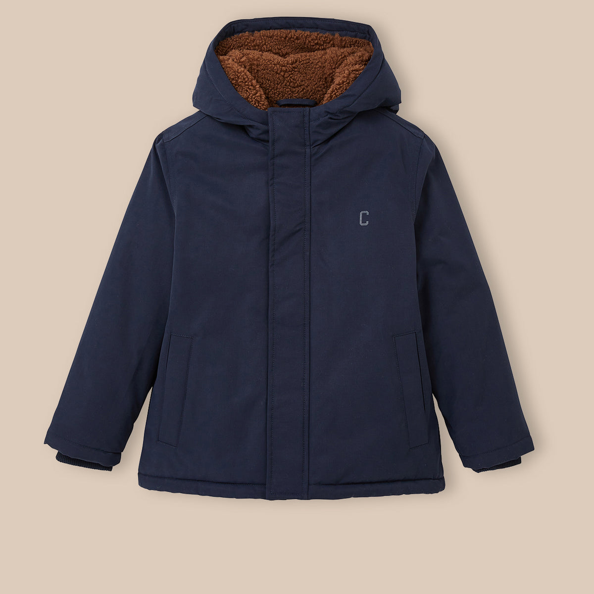 Parka Cyrillus Avec Capuche Amovible - Taille 14 Ans/164cm - Gris Anthracite - Neuf Avec étiquettes