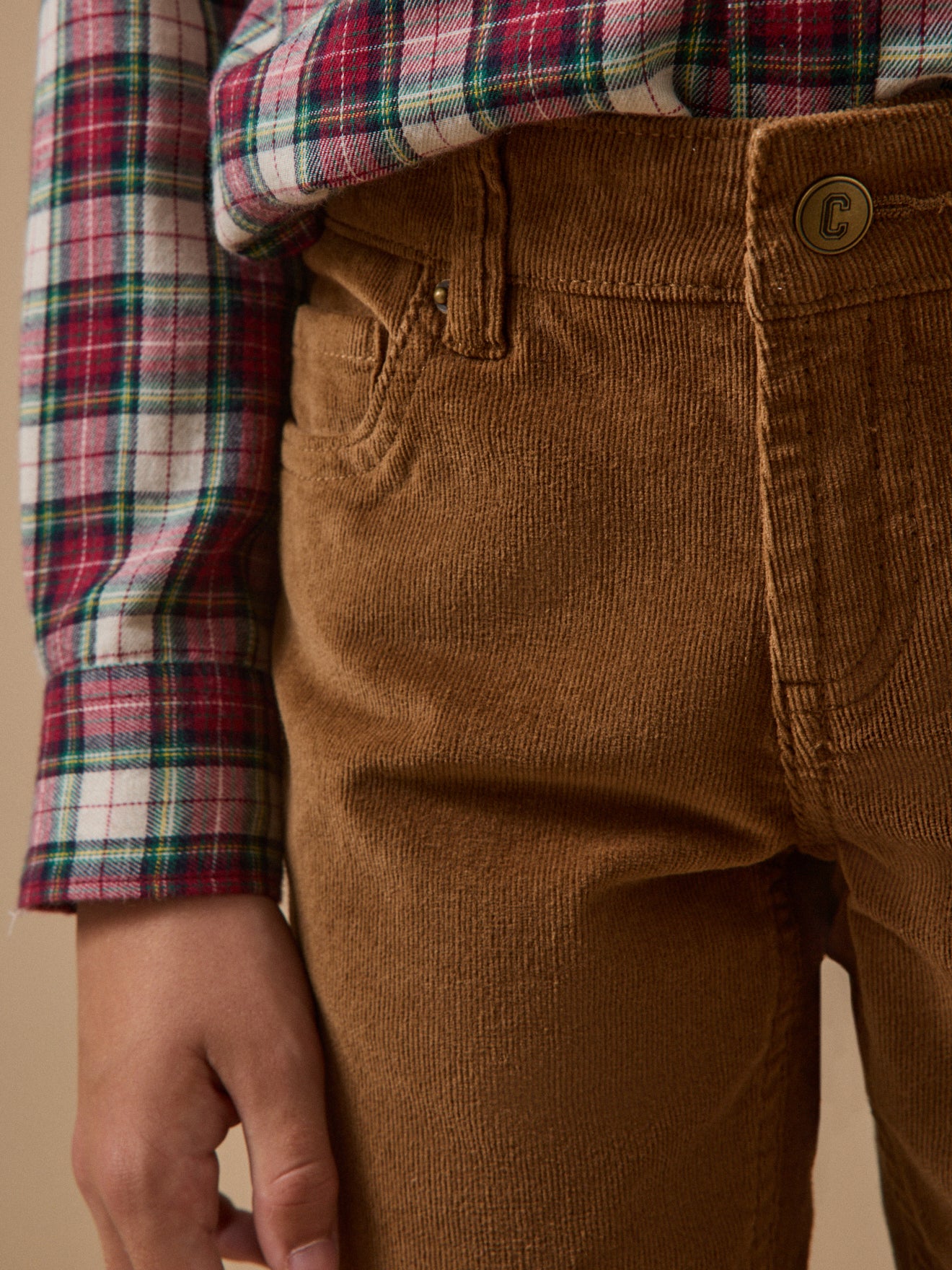 Slim en velours Garçon