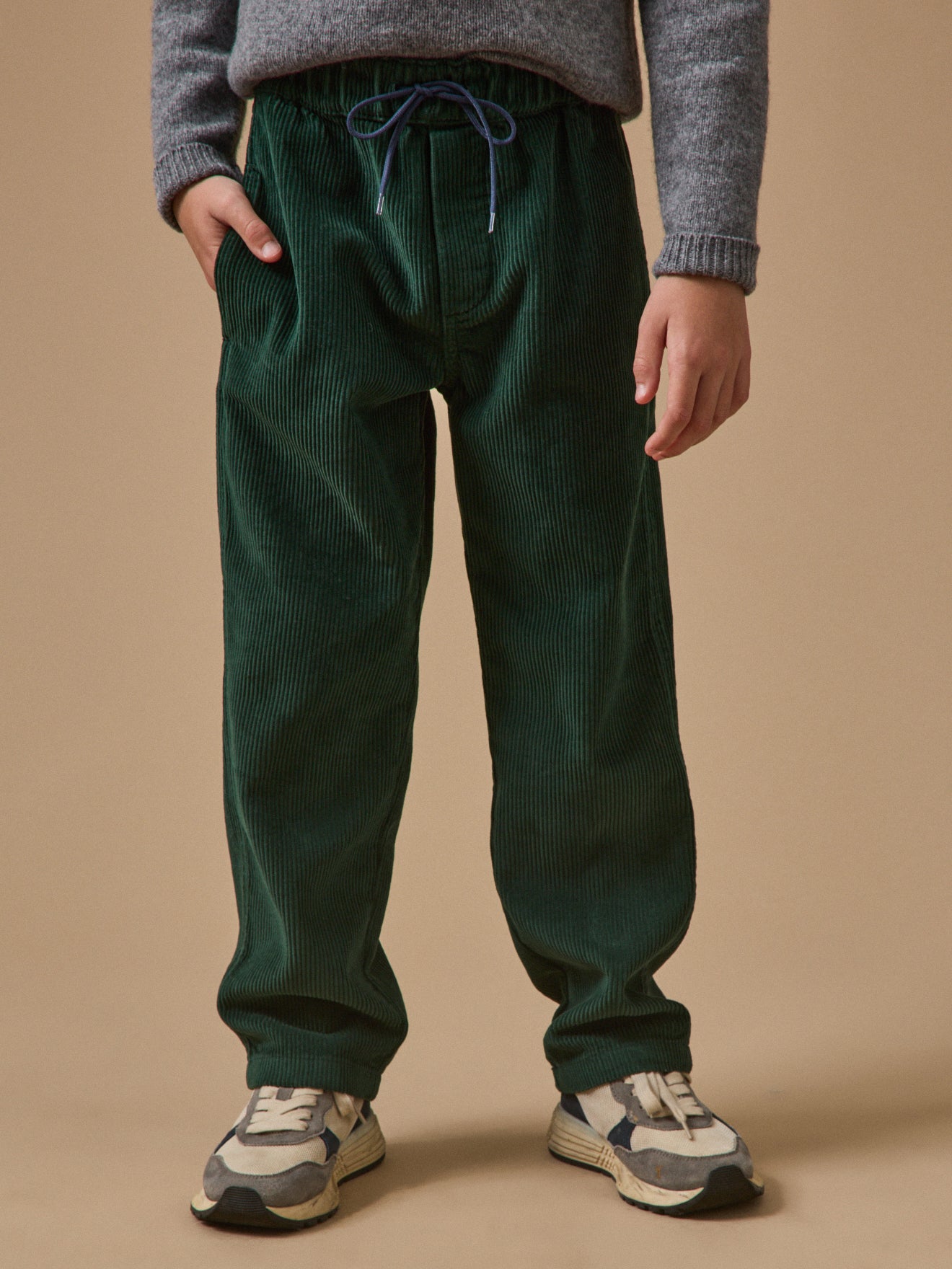 Pantalon relax en velours côtelé garçon
