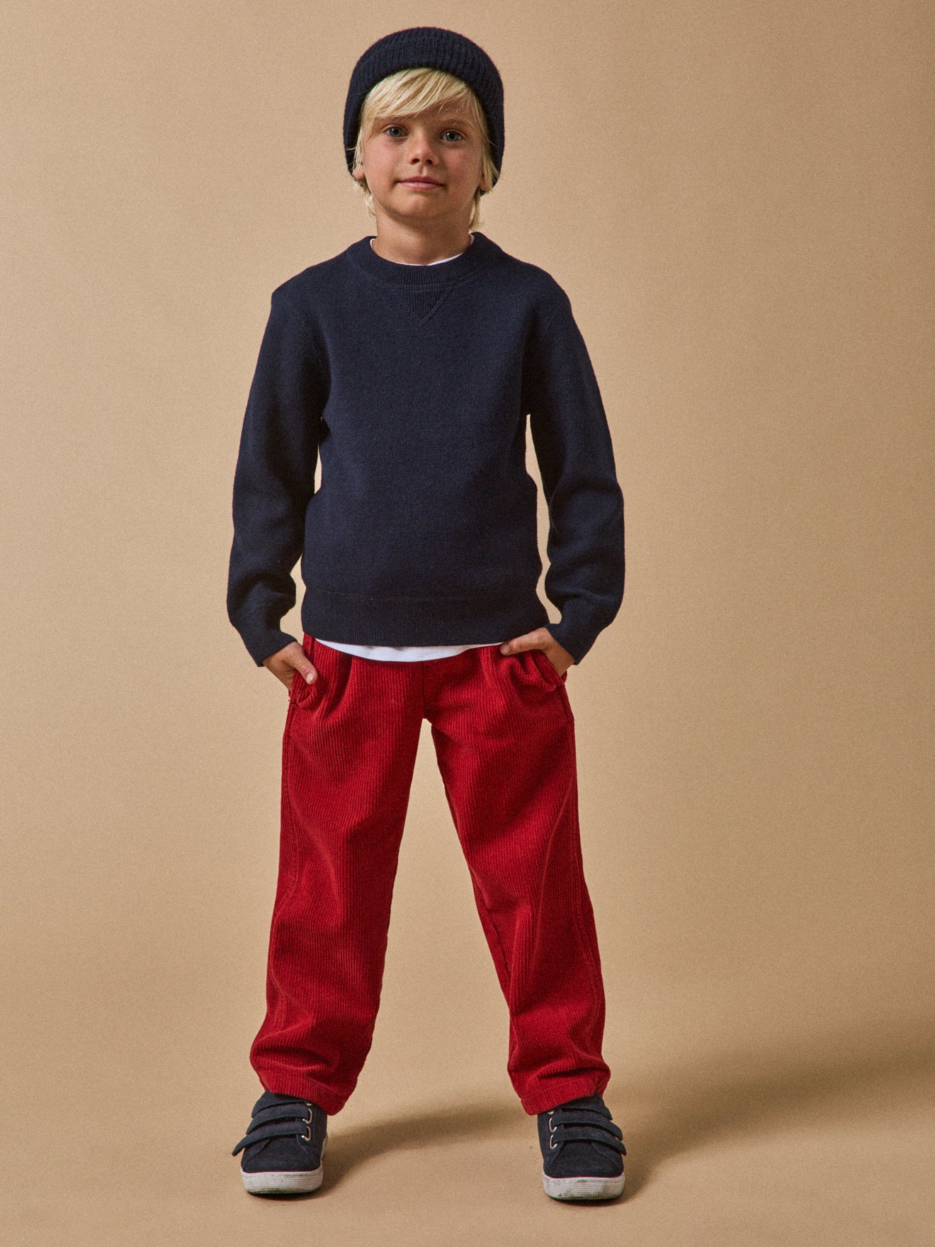 Pantalon relax en velours côtelé garçon