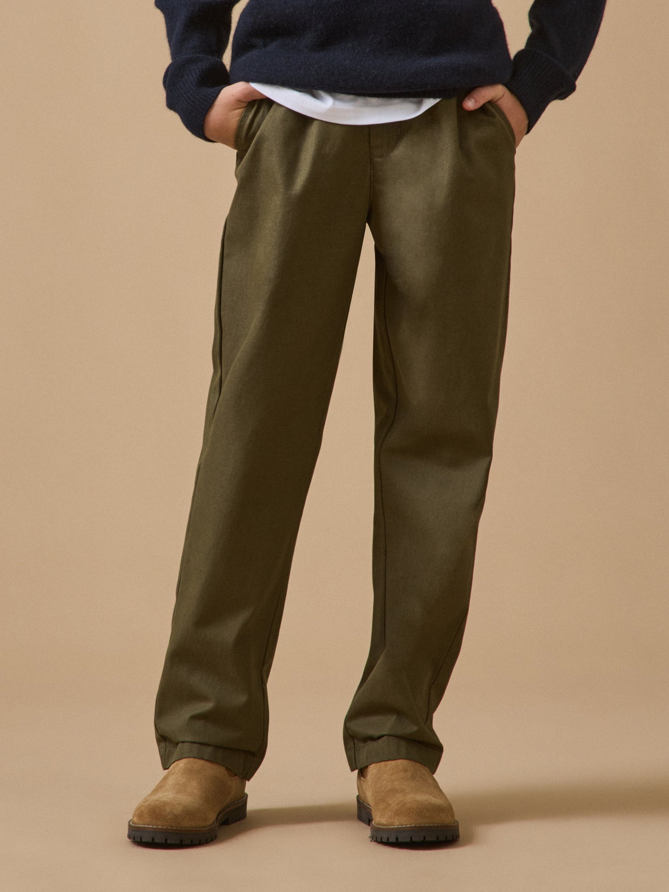 Pantalon relax en twill Garçon