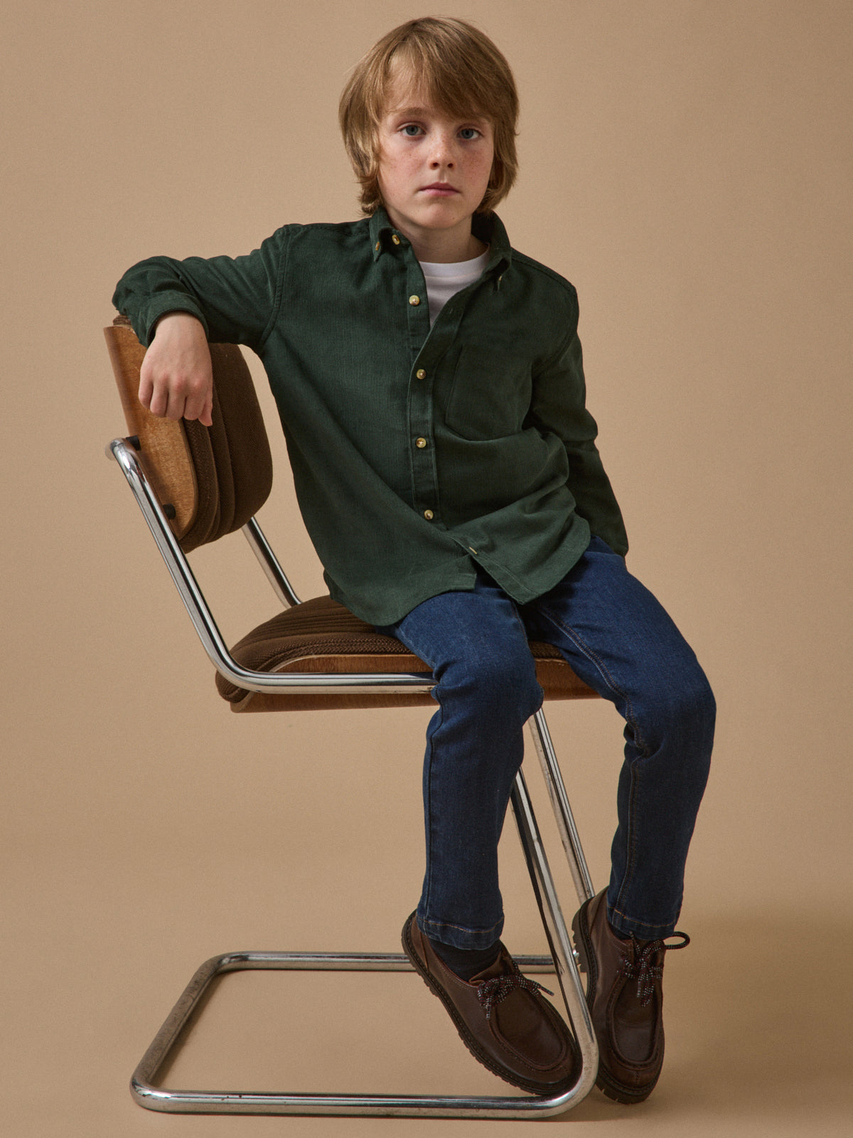 Chemise en velours Garçon