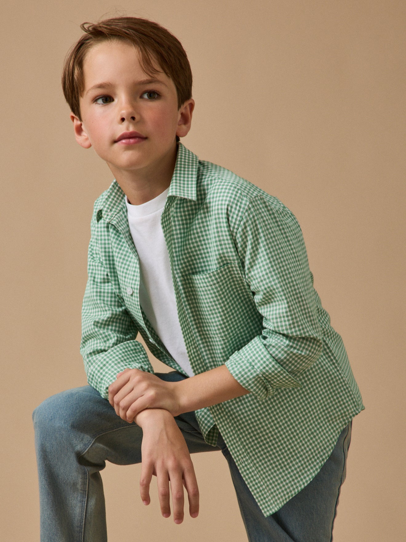 Chemise à petits carreaux Garçon