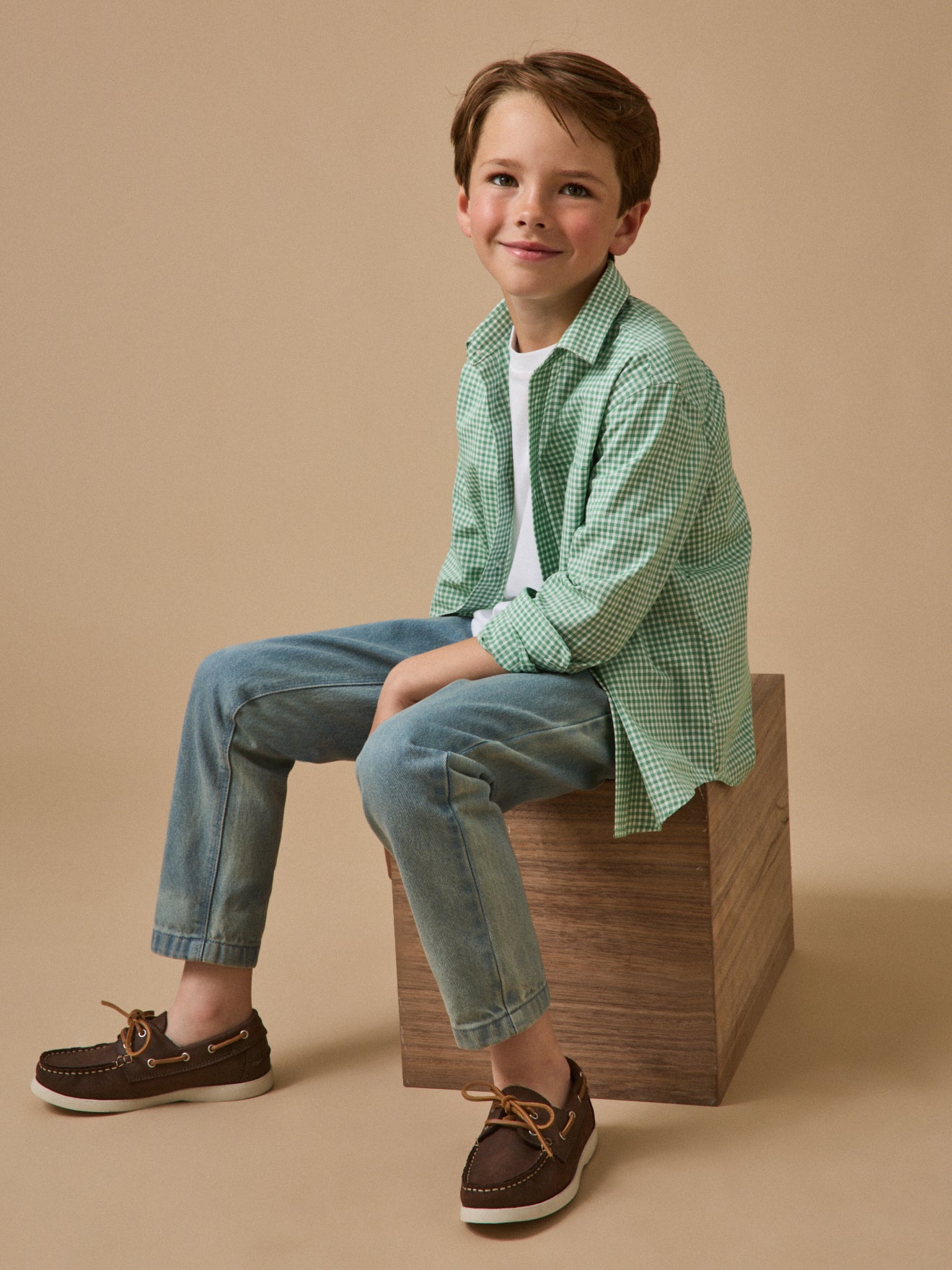 Chemise à petits carreaux Garçon