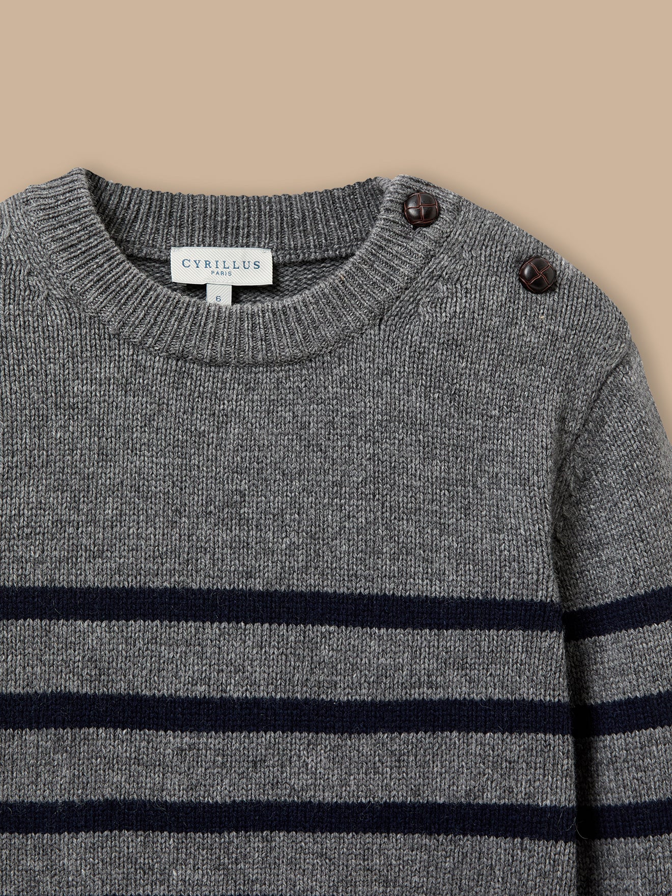 Pull marinière Garçon en laine majoritaire
