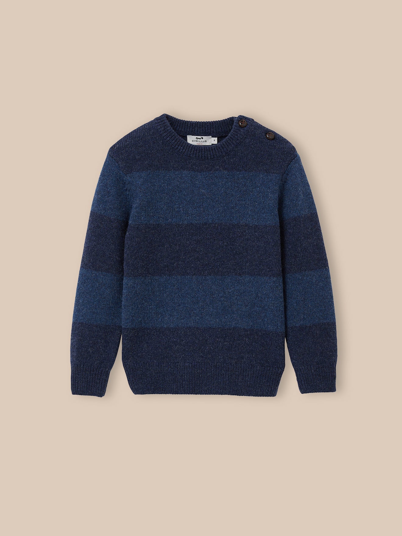 Pull uni contenant de la laine BLEU FONCE pour enfant MONOPRIX Pull uni contenant de la laine BLEU FONCE pour enfant MONOPRIX