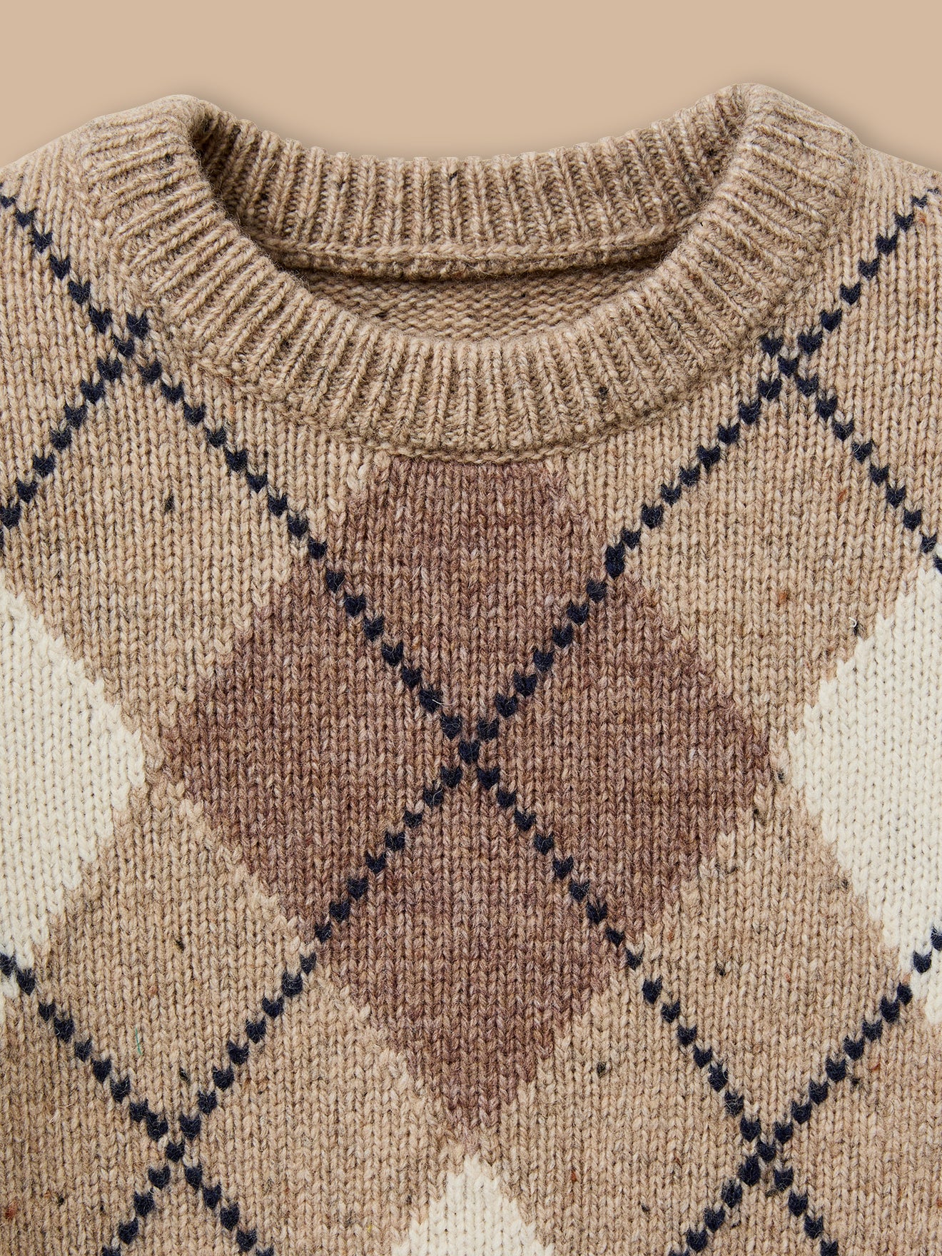 Pull jacquard avec laine Garçon