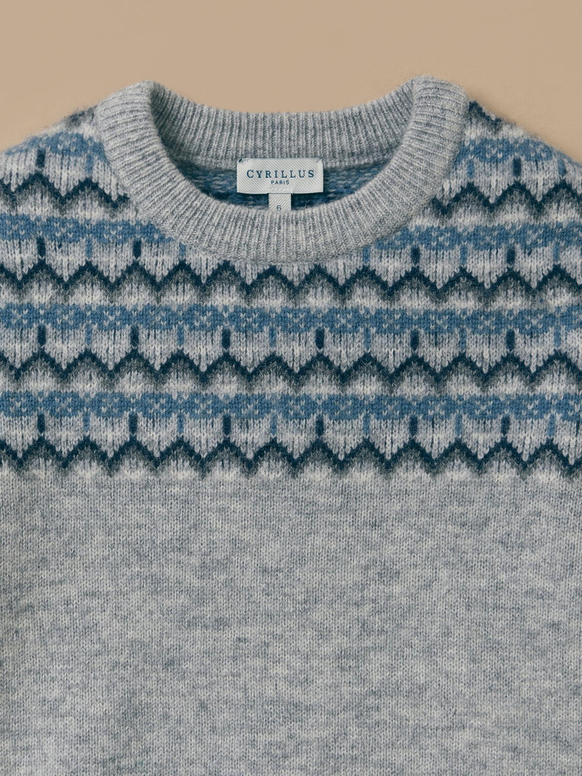 Pull jacquard avec laine Garçon