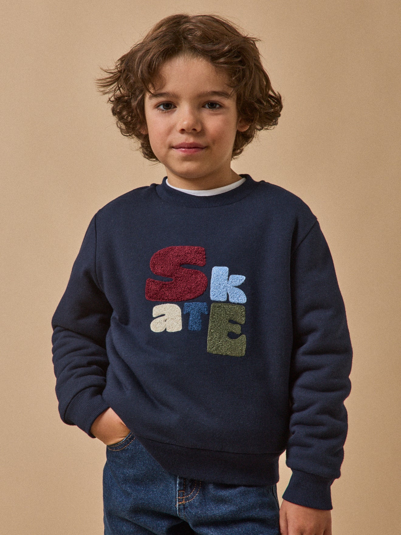 Sweat doublé sherpa Garçon