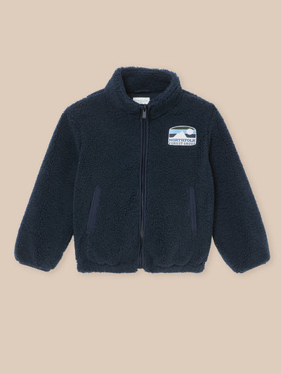 Cardigan zippé en sherpa Garçon