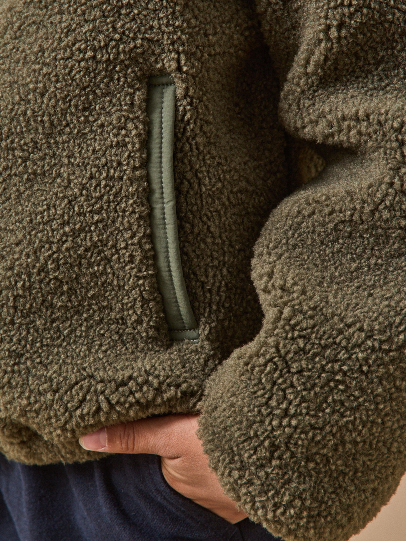 Cardigan zippé en sherpa Garçon