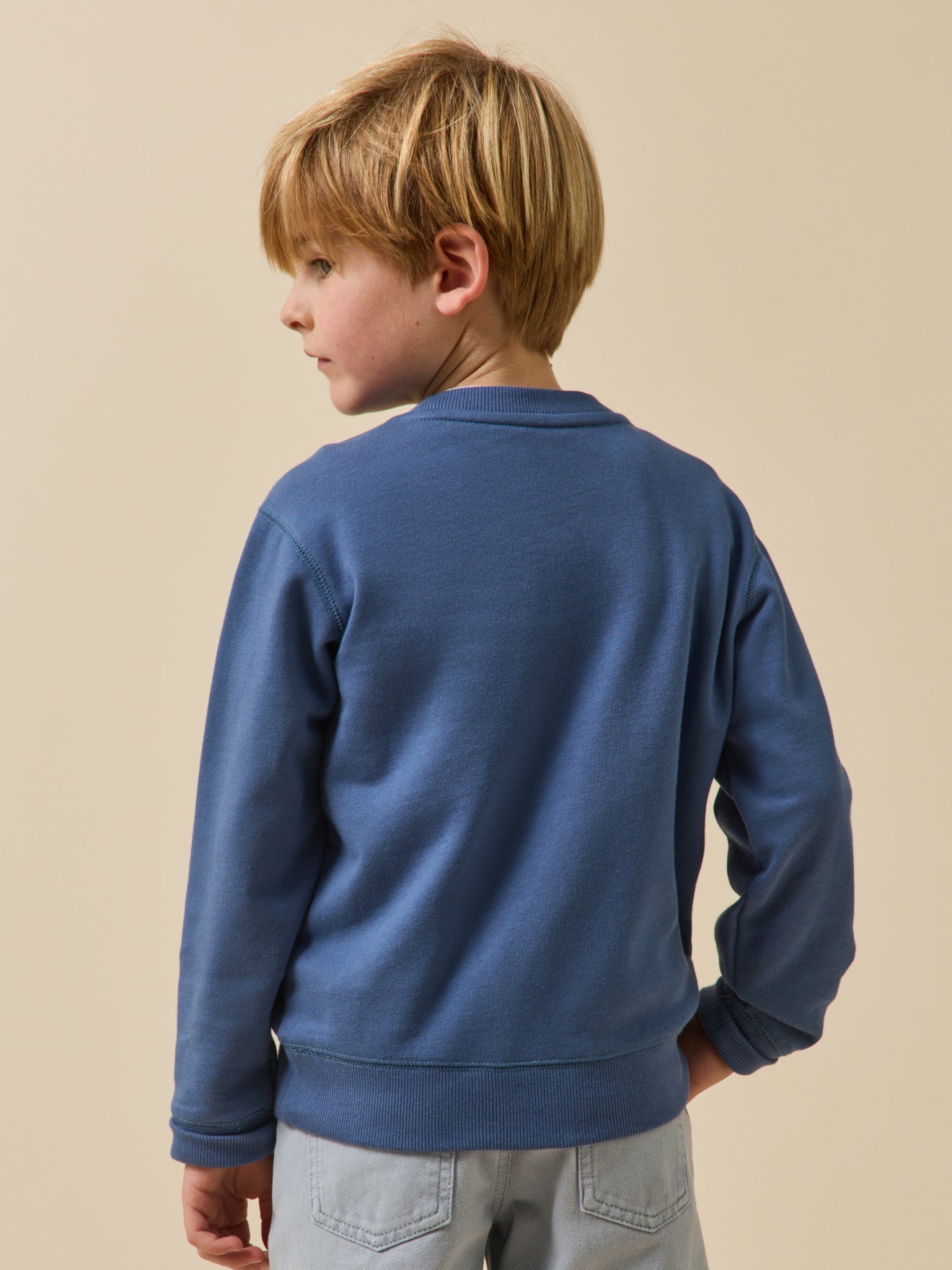 Sweat chiné à message garçon - Coton biologique