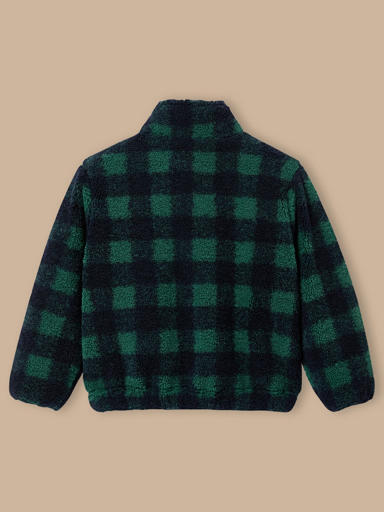Veste sherpa à carreaux Garçon