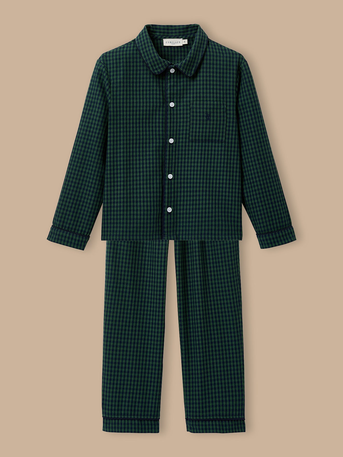 Pyjama grand-père carreaux Garçon