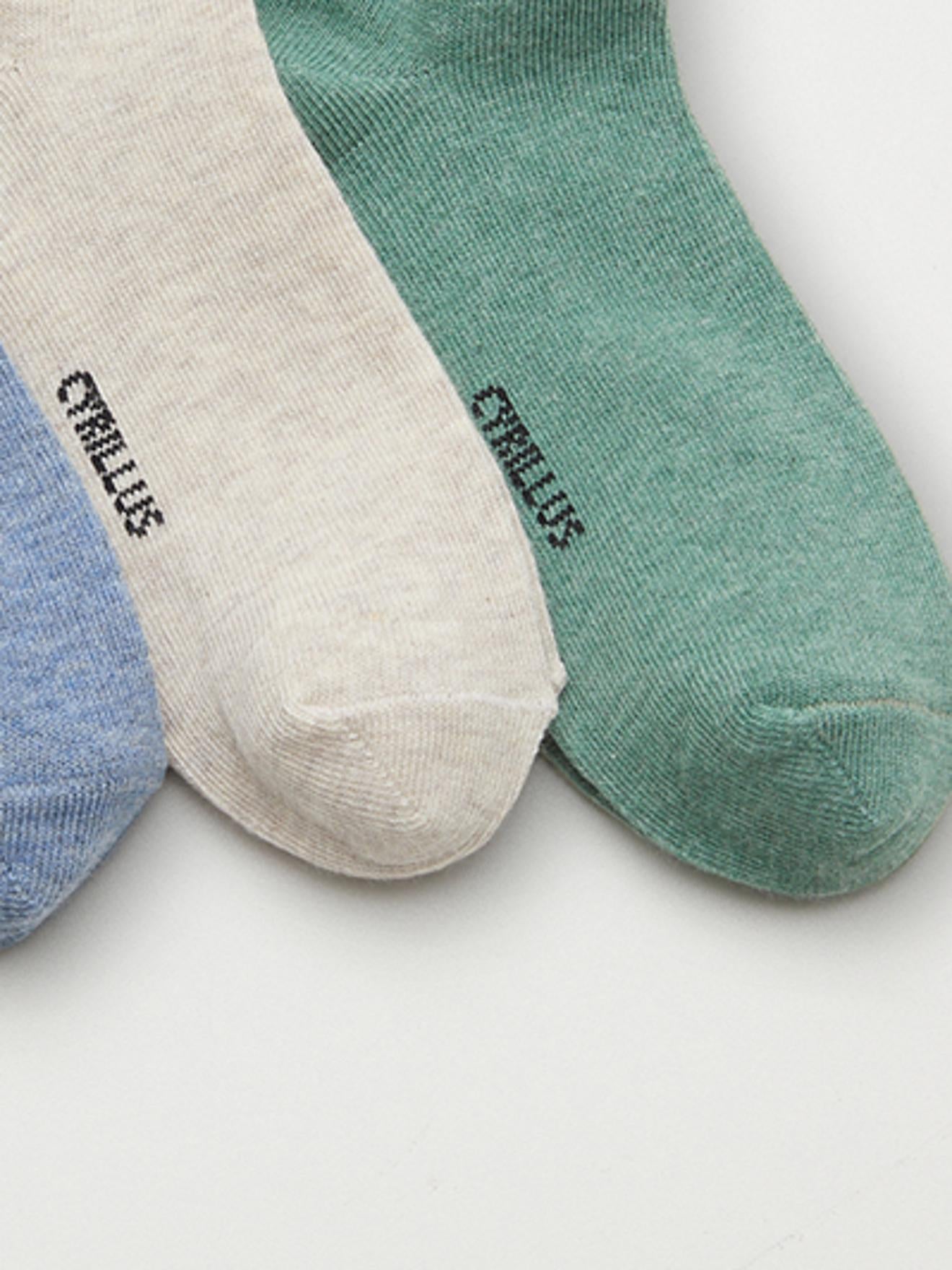 Socquettes unies par lot de 3 garçon