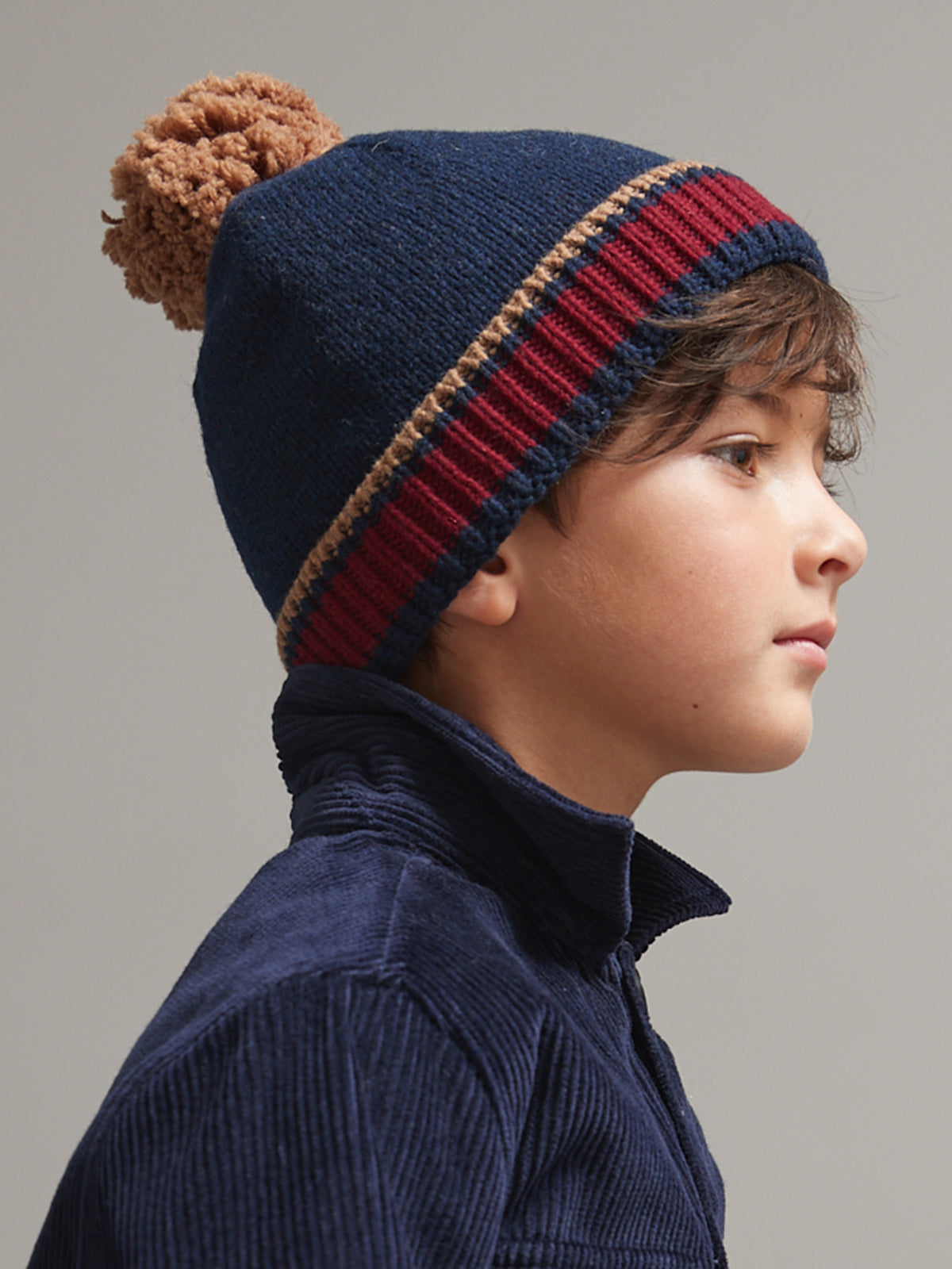 Bonnet rayé Enfant en laine