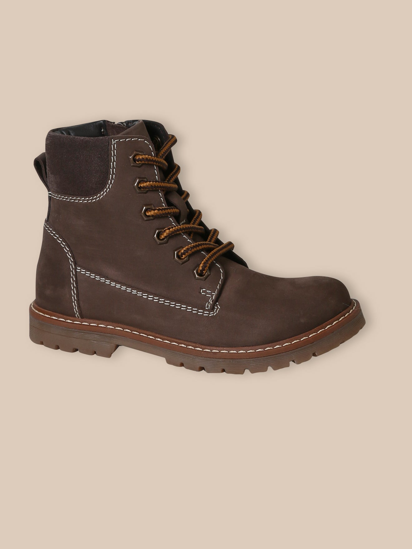 Bottines montantes en cuir Garçon