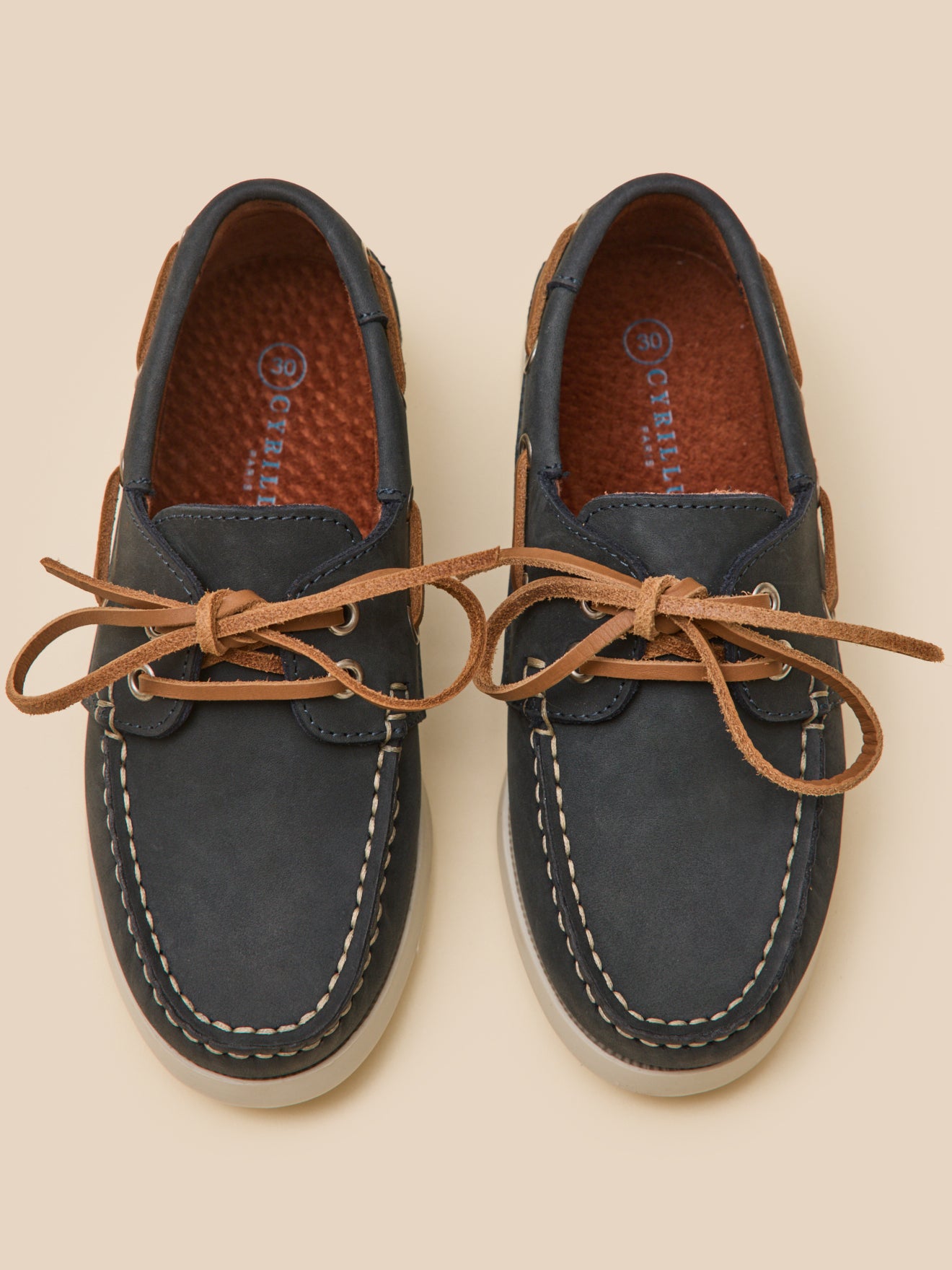 Chaussures bateau en cuir Garçon