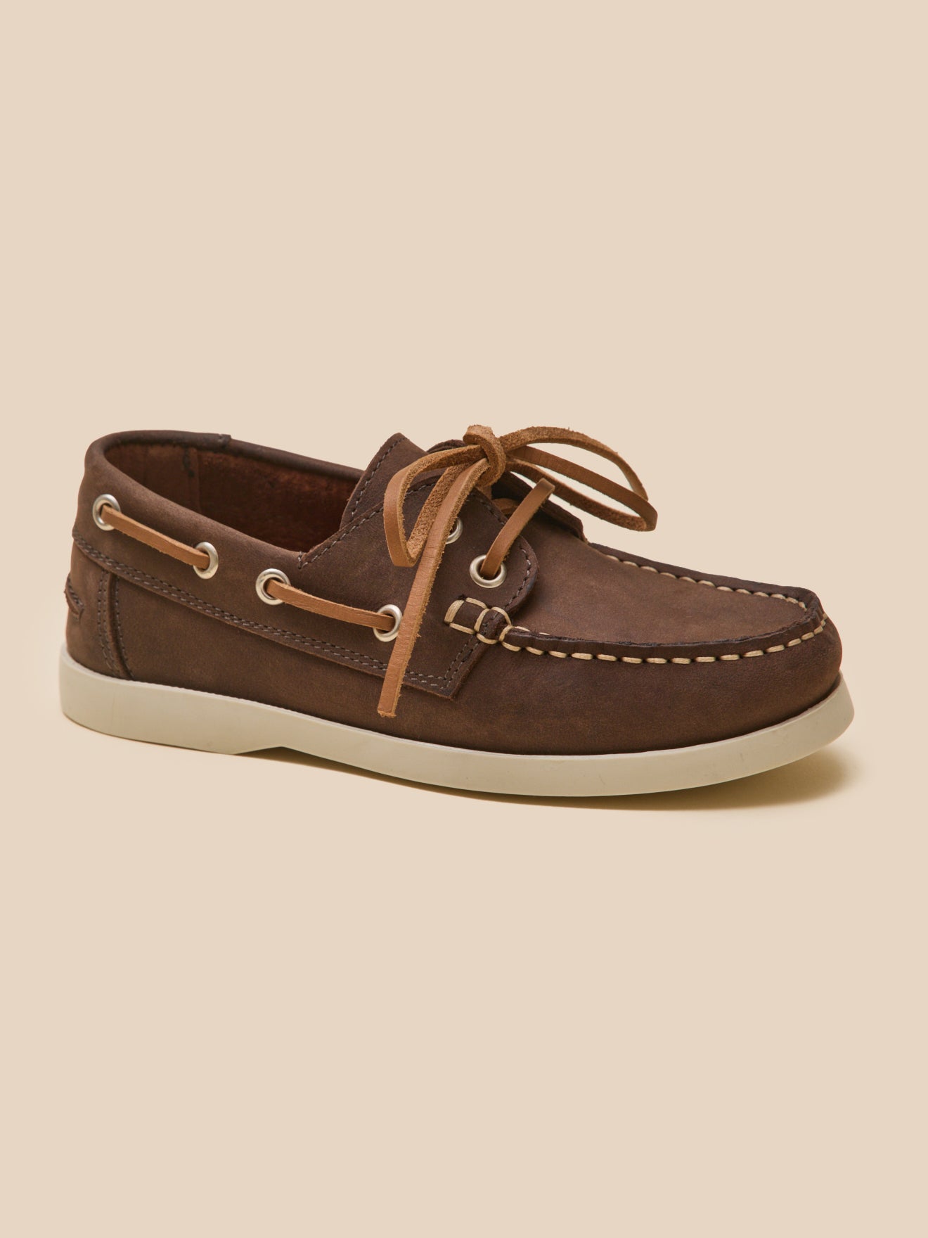Chaussures bateau en cuir Garçon
