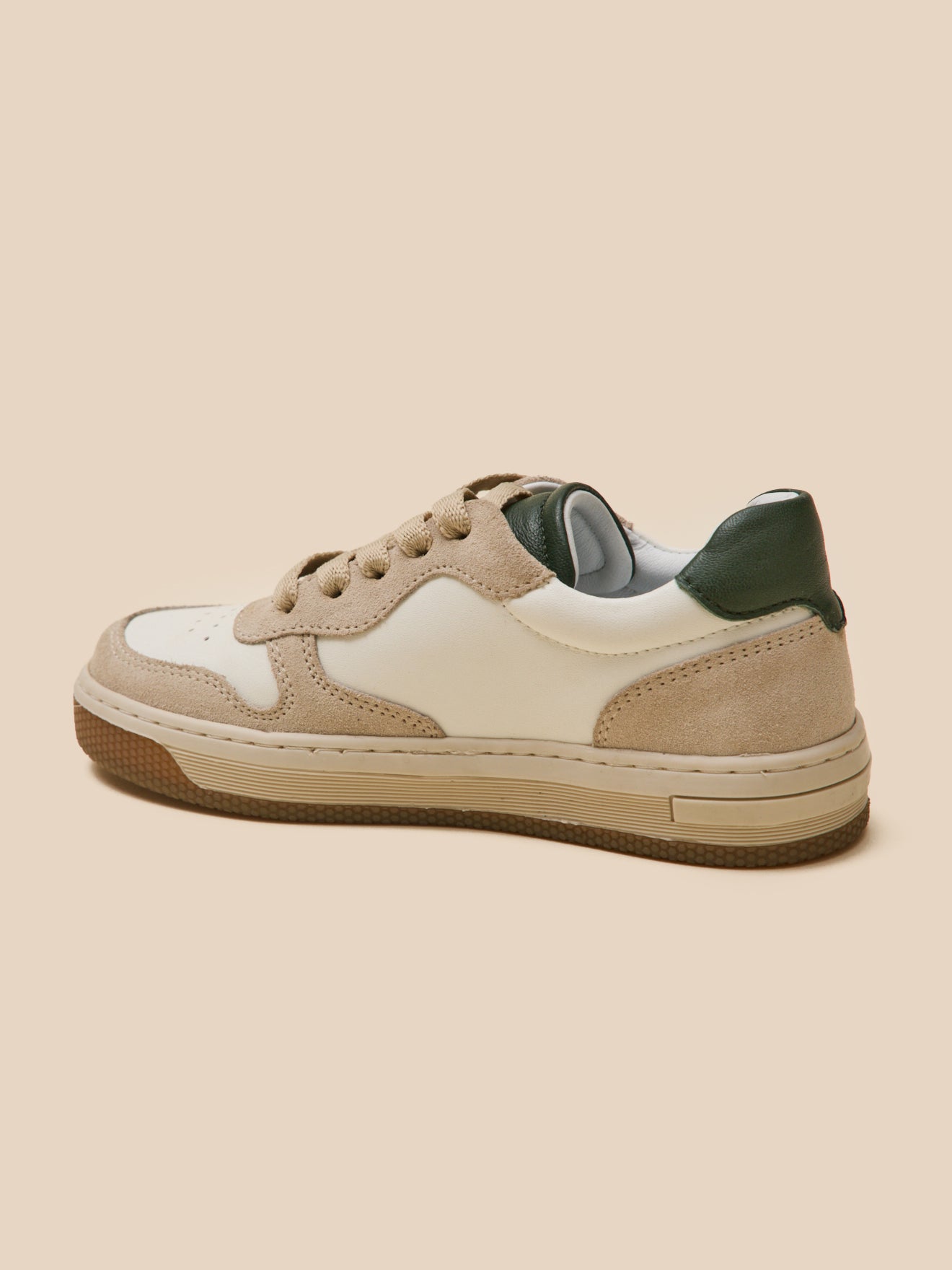 Baskets bicolores en cuir Garçon