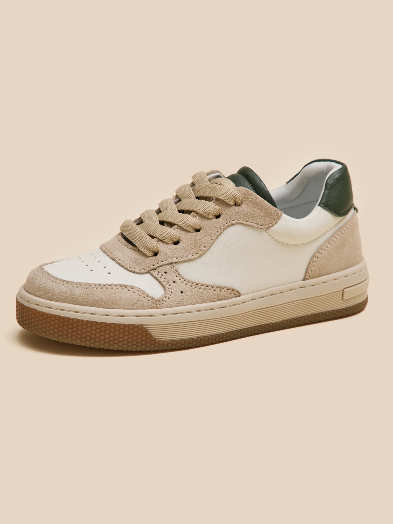 Baskets bicolores en cuir Garçon