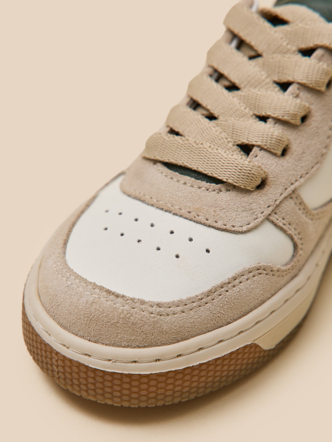 Baskets bicolores en cuir Garçon