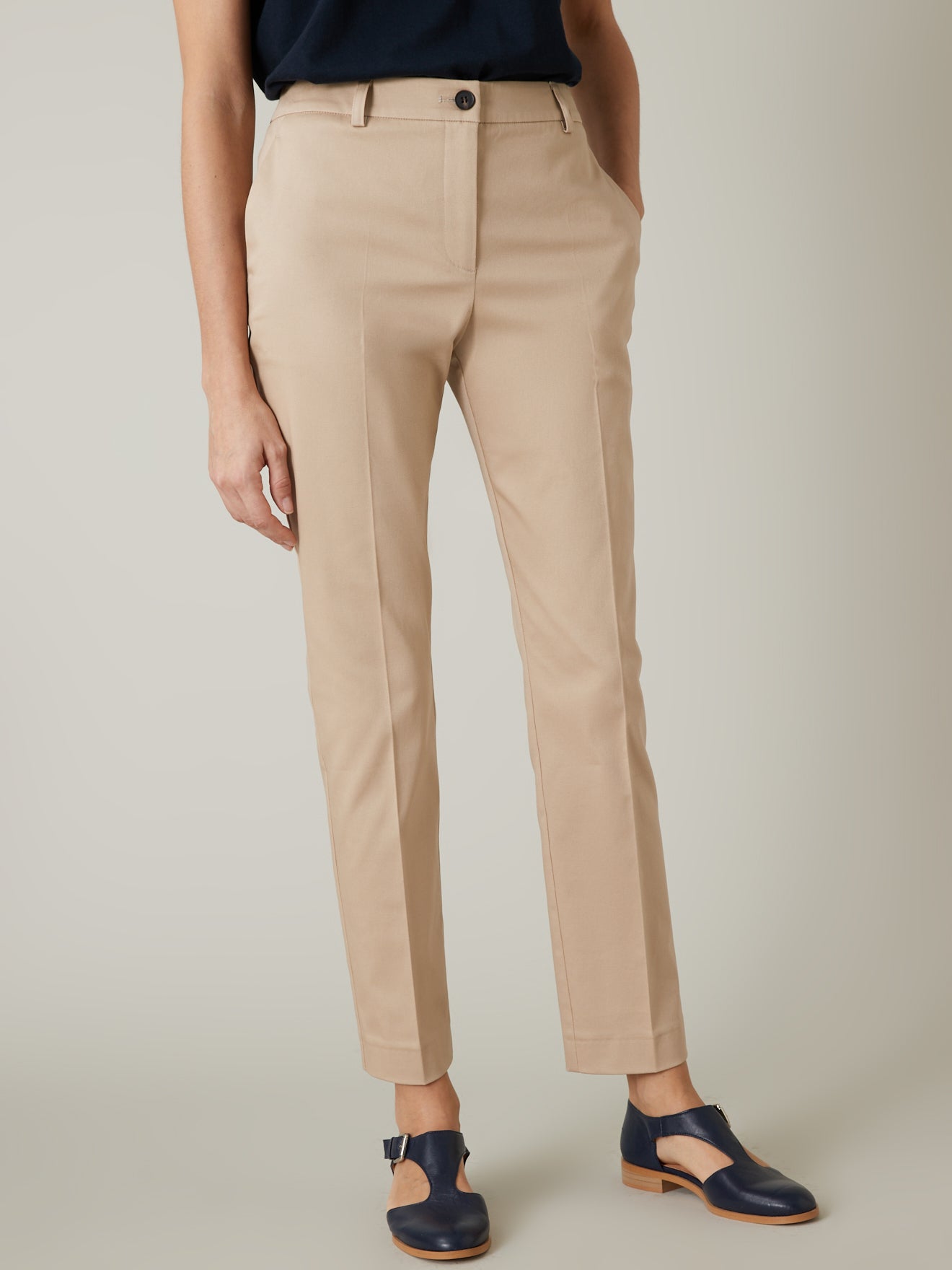 Pantalon satin de coton femme
