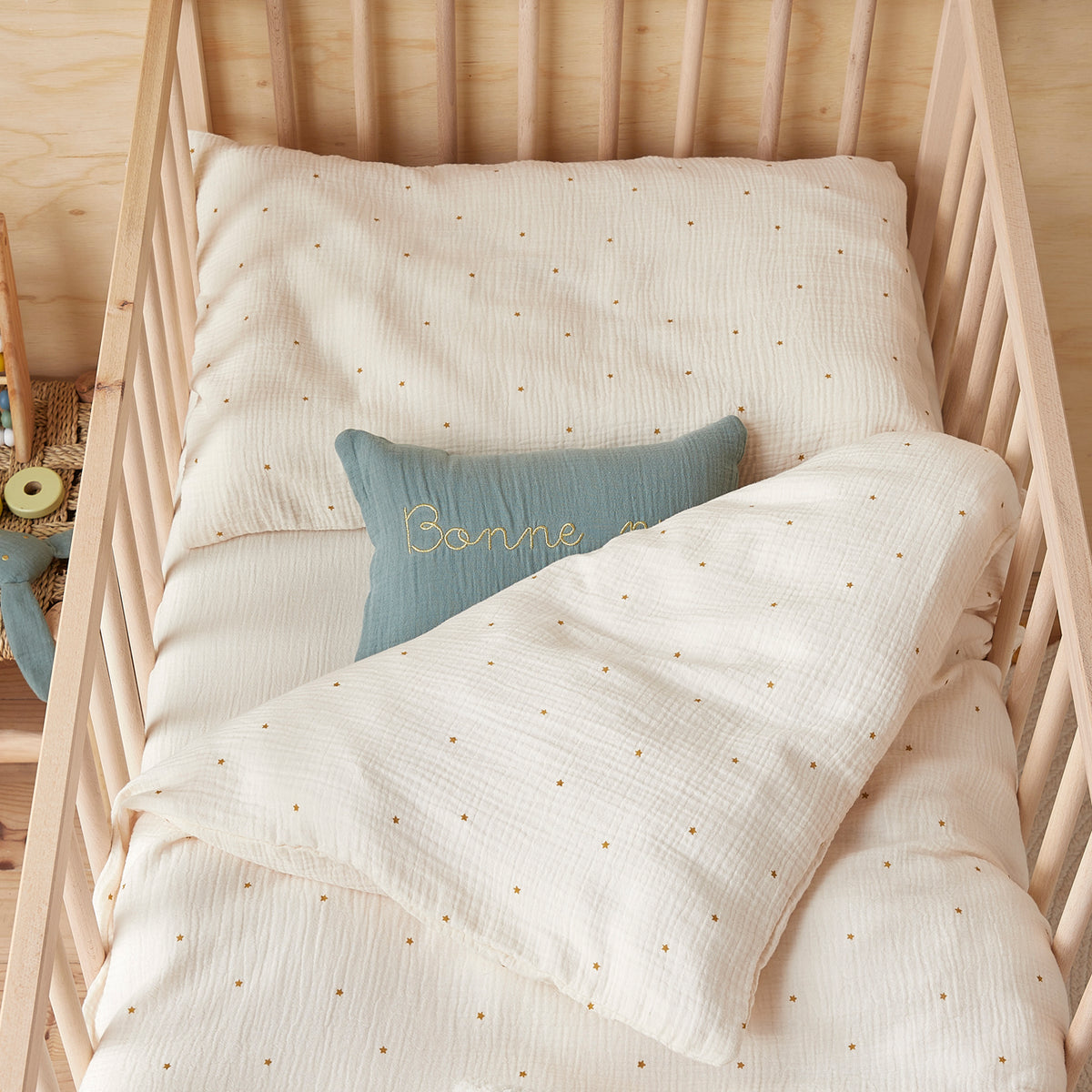 Housse de couette bébé gaze de coton bio