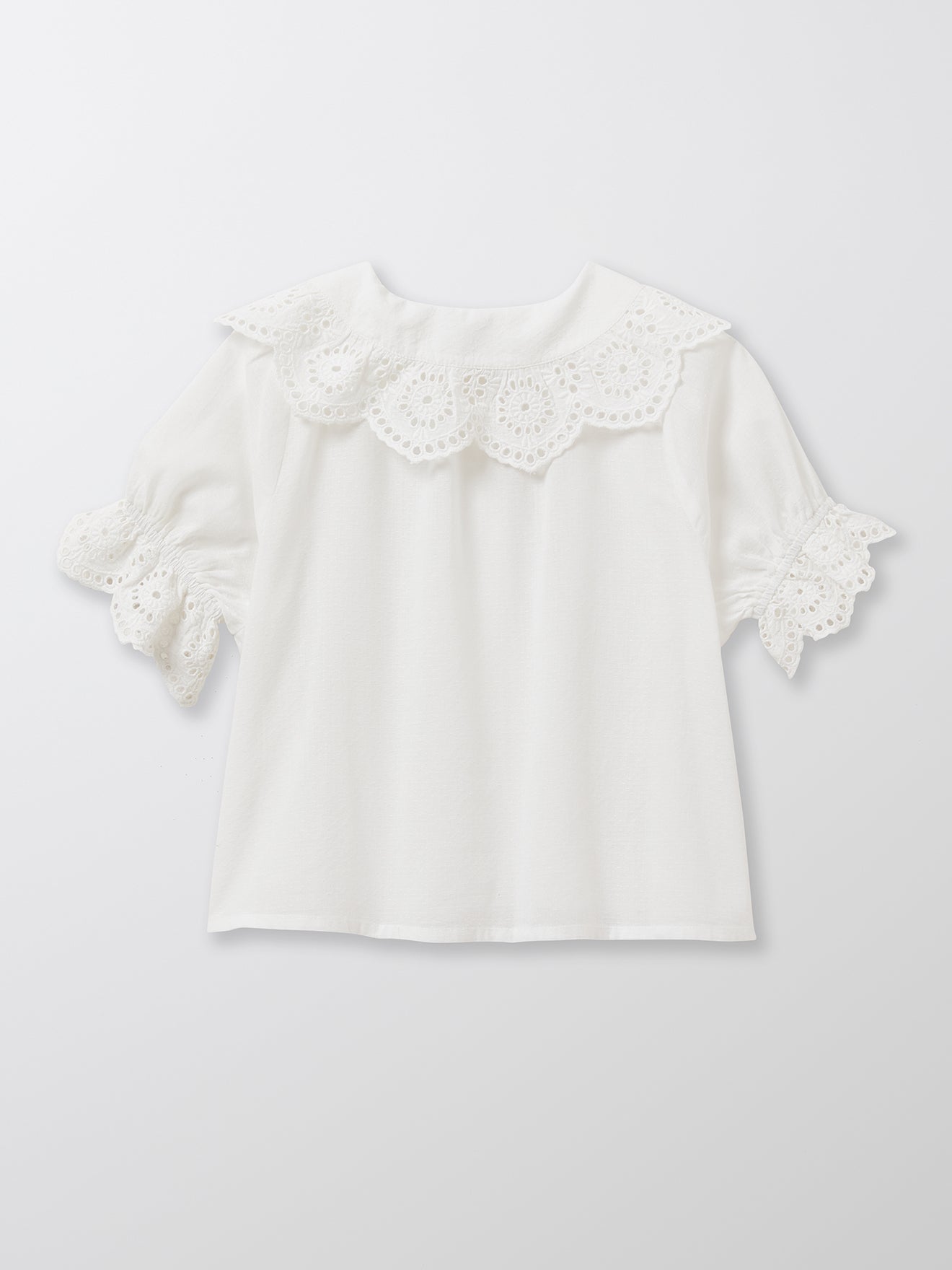 Blouse Fille avec broderie anglaise
